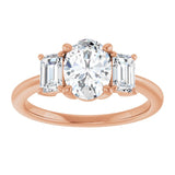 14K Rose 8x6 mm Oval Engagement Ring Mounting variant--Oval variant--1CT variant--14K-rose-gold