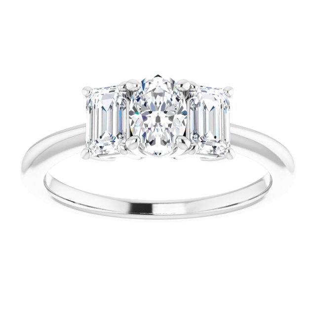 14K White 6x4 mm Oval Engagement Ring Mounting/2-CT variant--.5CT variant--Oval variant--.5CT variant--14K-white-gold