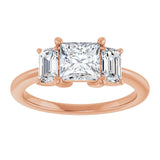 14K Rose 5.5x5.5 mm Square Engagement Ring Mounting variant--Square variant--1CT variant--14K-rose-gold