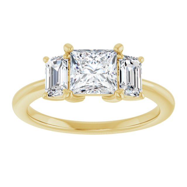 14K Yellow 5.5x5.5 mm Square Engagement Ring Mounting/4-CT variant--.75CT variant--Square variant--.75CT variant--14K-white-gold