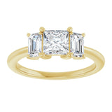 14K Yellow 5x5 mm Square Engagement Ring Mounting/4-CT variant--.75CT variant--Square variant--.75CT variant--14K-yellow-gold