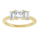 14K Yellow 5x5 mm Asscher Engagement Ring Mounting 