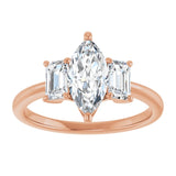 14K Rose 10x5 mm Marquise Engagement Ring Mounting variant--Marquise variant--1CT variant--14K-rose-gold