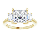 14K Yellow 7.5x7.5 mm Square Engagement Ring Mounting 