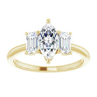 14K Yellow 9x4.5 mm Marquise Engagement Ring Mounting 