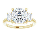 14K Yellow 9x9 mm Cushion Engagement Ring Mounting 