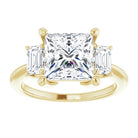 14K Yellow 8x8 mm Square Engagement Ring Mounting 