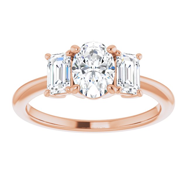 14K Rose 7x5 mm Oval Engagement Ring Mounting/4-CT variant--.75CT variant--Oval variant--.75CT variant--14K-rose-gold