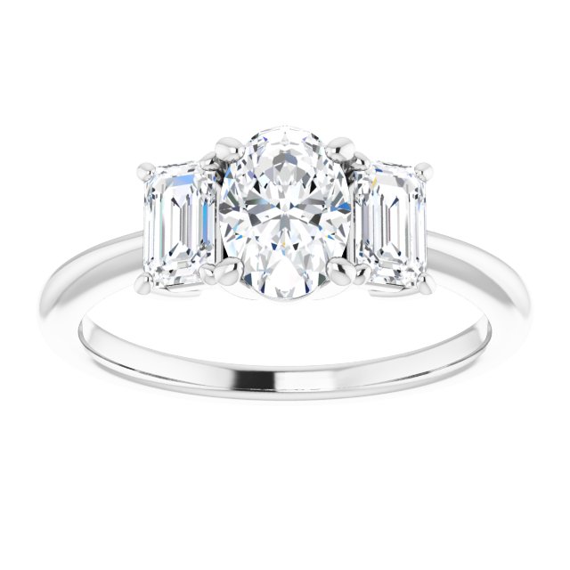 14K White 7x5 mm Oval Engagement Ring Mounting/4-CT variant--.75CT variant--Oval variant--.75CT variant--14K-white-gold