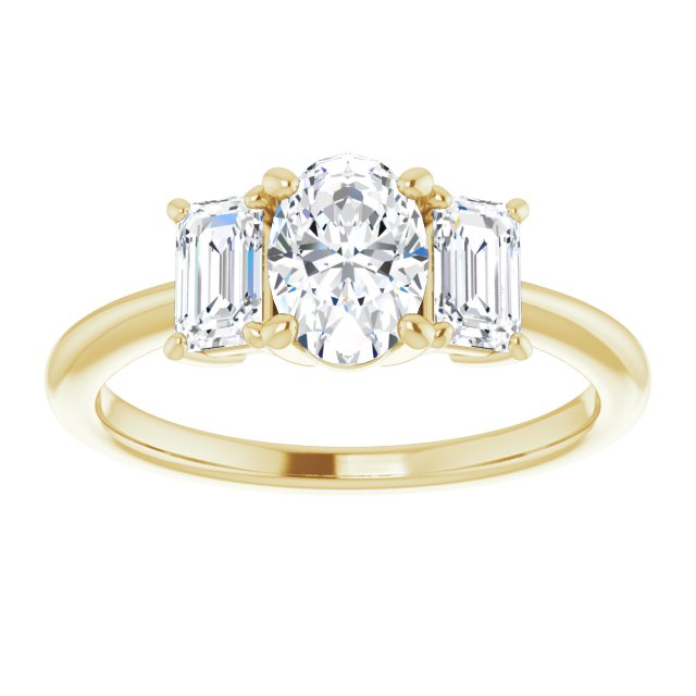 14K Yellow 7x5 mm Oval Engagement Ring Mounting/4-CT variant--.75CT variant--Oval variant--.75CT variant--14K-yellow-gold