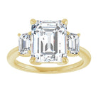 14K Yellow 10x8 mm Emerald Engagement Ring Mounting 