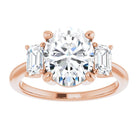 14K Rose 10x8 mm Oval Engagement Ring Mounting 