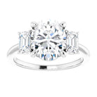 14K White 10x8 mm Oval Engagement Ring Mounting 