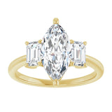 14K Yellow 12x6 mm Marquise Engagement Ring Mounting variant--Marquise variant--2CT variant--14K-yellow-gold