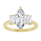 14K Yellow 12x6 mm Marquise Engagement Ring Mounting 