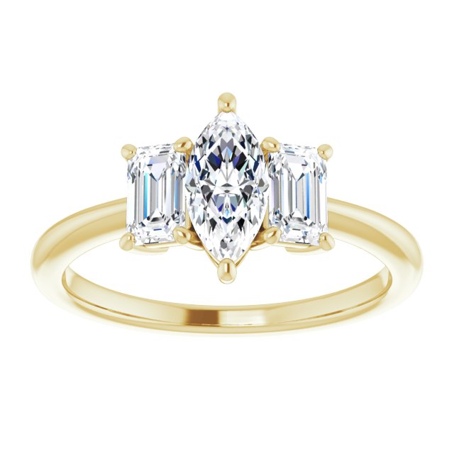 14K Yellow 8x4 mm Marquise Engagement Ring Mounting/2-CT variant--.5CT variant--Marquise variant--.5CT variant--14K-yellow-gold
