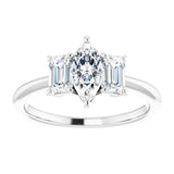 14K White 8x4 mm Marquise Engagement Ring Mounting/2-CT variant--.5CT variant--Marquise variant--.5CT variant--14K-white-gold