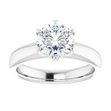 14K white gold 1.5CT Round Diamond Egagement Ring Setting/2-CT.5CT variant--Round variant--1.5CT variant--14K-white-gold