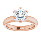 14K rose gold 1 .5CT Round Diamond Egagement Ring Setting/2-CT.5CT variant--Round variant--1.5CT variant--14K-rose-gold