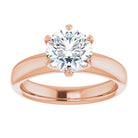 14K rose gold 1 1/2 CT Round Diamond Egagement Ring Setting