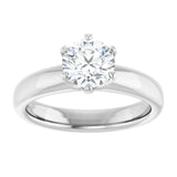 14K white gold 1CT Round Diamond Egagement Ring Setting variant--Round variant--1CT variant--14K-white-gold
