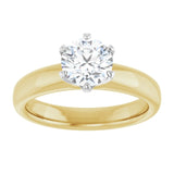 14K yellow/white gold 1CT Round Diamond Egagement Ring Setting/white-gold/white-gold variant--Round variant--1CT variant--14K-yellow/white-gold