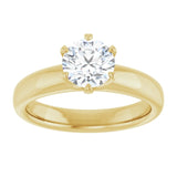 14K yellow gold 1CT Round Diamond Egagement Ring Setting variant--Round variant--1CT variant--14K-yellow-gold