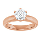 14K rose gold 1CT Round Diamond Egagement Ring Setting variant--Round variant--1CT variant--14K-rose-gold