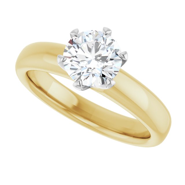 /white-gold/white-gold variant--Round variant--1CT variant--14K-yellow/white-gold