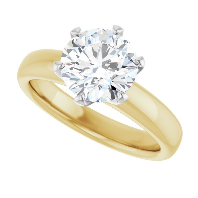 /white-gold/white-gold variant--Round variant--2CT variant--14K-yellow/white-gold