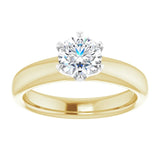 14K yellow/white gold .75CT Round Diamond Egagement Ring Setting/4-CT/white-gold variant--.75CT/white-gold variant--Round variant--.75CT variant--14K-yellow/white-gold