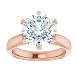 14K rose gold 4CT Round Diamond Egagement Ring Setting variant--Round variant--4CT variant--14K-rose-gold