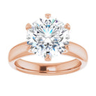 14K rose gold 4 CT Round Diamond Egagement Ring Setting