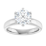 14K white gold 2CT Round Diamond Egagement Ring Setting variant--Round variant--2CT variant--14K-white-gold