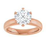 14K rose gold 2CT Round Diamond Egagement Ring Setting variant--Round variant--2CT variant--14K-rose-gold