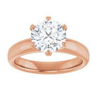14K rose gold 2 CT Round Diamond Egagement Ring Setting