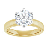 14K yellow/white gold 2CT Round Diamond Egagement Ring Setting/white-gold/white-gold variant--Round variant--2CT variant--14K-yellow/white-gold