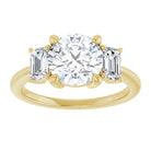 14K Yellow 8 mm Round Engagement Ring Mounting 