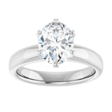 14K white gold 1.5CT Oval Diamond Egagement Ring Setting/2-CT.5CT variant--Oval variant--1.5CT variant--14K-white-gold