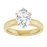 14K yellow gold 1.5CT Oval Diamond Egagement Ring Setting/2-CT.5CT variant--Oval variant--1.5CT variant--14K-yellow-gold