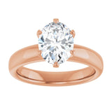 14K rose gold 1.5CT Oval Diamond Egagement Ring Setting/2-CT.5CT variant--Oval variant--1.5CT variant--14K-rose-gold
