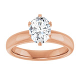 14K rose gold 1CT Oval Diamond Egagement Ring Setting variant--Oval variant--1CT variant--14K-rose-gold