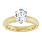 14K yellow/white gold 1CT Oval Diamond Egagement Ring Setting/white-gold/white-gold variant--Oval variant--1CT variant--14K-yellow/white-gold