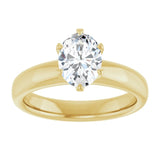 14K yellow gold 1CT Oval Diamond Egagement Ring Setting variant--Oval variant--1CT variant--14K-yellow-gold