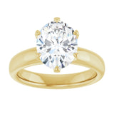 14K yellow gold 2CT Oval Diamond Egagement Ring Setting variant--Oval variant--2CT variant--14K-white-gold