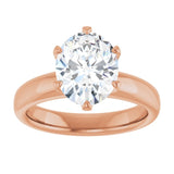 14K rose gold 2CT Oval Diamond Egagement Ring Setting variant--Oval variant--2CT variant--14K-yellow-gold