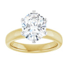14K yellow/white gold 2 CT Oval Diamond Egagement Ring Setting