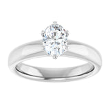 14K white gold .75CT Oval Diamond Egagement Ring Setting/white-gold/white-gold variant--Round variant--4CT variant--14K-yellow/white-gold