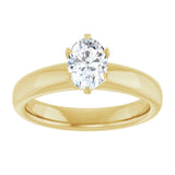 14K yellow gold .75CT Oval Diamond Egagement Ring Setting/4-CT variant--.75CT variant--Oval variant--.75CT variant--14K-yellow-gold