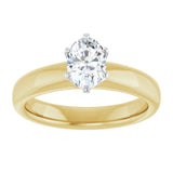 14K yellow/white gold .75CT Oval Diamond Egagement Ring Setting/4-CT variant--.75CT variant--Oval variant--.75CT variant--14K-rose-gold